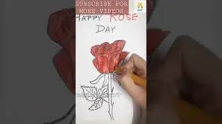 Happy Rose Day #shorts #reels #drawing #rose #valentine #love #shinewithdhruv #flowers #easy #poster