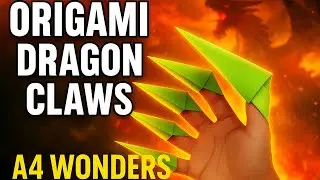 How to Make Realistic Paper Dragon Claws (Origami Tutorial) | A4 Wonders
