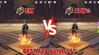 F2P Build Alhaitham EM vs ATK% Sands Gameplay Comparisons! Which One is The Best F2P Build???