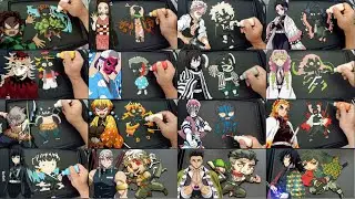 Chibi Characters Kimetsu no Yaiba Demon Slayer Anime Pancake Art