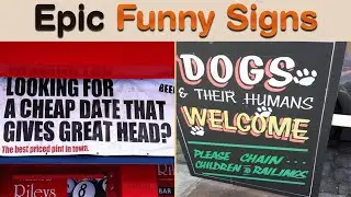Epic Funny Signs That Turn Simple Messages Into Legendary Laughs 😂 || Sign Hub