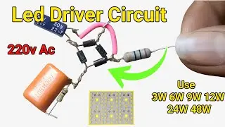 Led driver circuit all watts using in 4007 diods how to make led driver project #leddriver #led