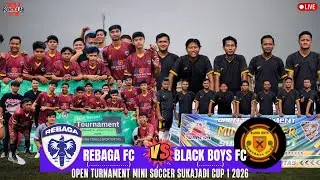 LIVE P3 ( REBAGA FC VS BLACK BOYS FC ) Open Turnamen Mini Soccer Sukajadi - Lirik Cup 1 tahun 2026
