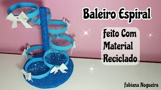 Baleiro Espiral / Feito com Garrafa Pet e Cabo de Vassoura | #Reciclarte 💖