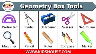 Geometry Box Tools Name In Hindi And English With Pictures | Geometry Box | Geometry Shape 📏📐✏️📏✂️🧭