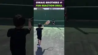 OWAKI BROTHERS FUNNY REACTION DRILL #tennis #shorts