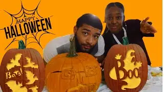 BF VS. GF PUMPKIN CARVING CHALLENGE!