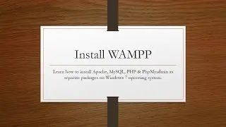 Setup a local development server by installing Apache, MySQL, PHP and PhpMyadmin Part 1