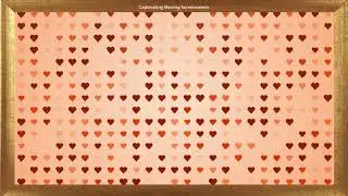 Grid of Red, Orange, and Pink Heart Shapes Animation | 4K Screensaver | No Sound