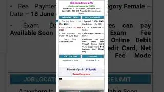 SSB Recruitment 2023|SSB treadesman & constable vacancy 2023|Er. Abhishek dhakad