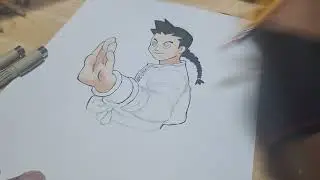 Drawing with Manga Master Menz Episode 2: Drawing Wang tang from Power stone prt 5