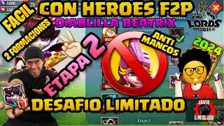 DESAFIO LIMITADO DUELO DE BROMAS ETAPA 2 DIABLILLA BEATRIX V2 LORDS MOBILE 2024 🤗😈🔓⁉️✅