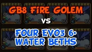 Monster Super League - Golem B8 vs Four 6* Evo 3 Water Beths