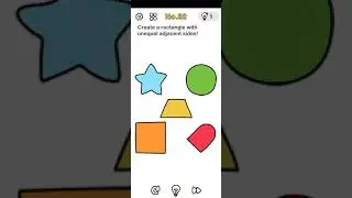 Brain out level 82 create a rectangle with unequal adjacent sides Solution