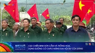 CỰU CHIẾN BINH SƠN CẨM H&Agrave; TRỒNG HOA, DỰNG ĐƯỜNG CỜ CH&Agrave;O MỪNG ĐẠI HỘI XIV CỦA ĐẢNG
