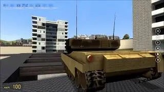 [Gmod] What happened when I modified weight of SCars Abrams tank...
