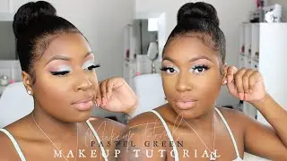 AFFORDABLE PASTEL GREEN MAKEUP LOOK | TESTING NEW MAKEUP