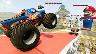 Monster Truck Madness LIVE #5 | Long Jumps and Crashes |BeamNG Drive -Griff's Garage