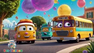 Round and Round Bus Adventure | Wheels on the Bus Go Roll and Glide | Kids Songs