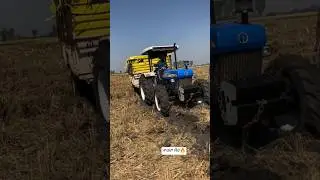 New Holland 3630 4&times;4 tractor with fully loaded trolley of paddy 🔥 end jma #ford #gentlejattz more