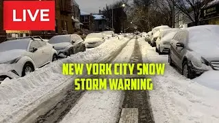 New York City: Snow Storm Warning  Live