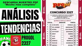 ANÁLISIS DE LA #QUINIELA DE #PROGOL 2327 ( basado en tendencias de la quiniela ) | Descarga mi PDF