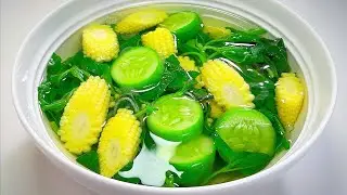 ADEM DI PERUT, ANTI KOLESTEROL ‼️ RESEP SAYUR BENING TIMUN DAN BAYAM.