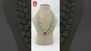 Angoor Beads Necklace with Silver Locket Pendant | Traditional Elegant Jewellery