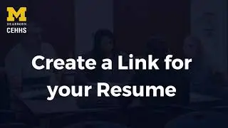 Create a Link for your Resume