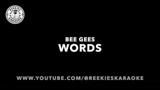 Bee Gees | Words | Karaoke