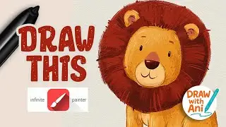 Draw this Whimsical Cute Lion Illustration in Infinite Painter