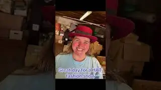 Hat fashion show!!!  Enjoying life!!!