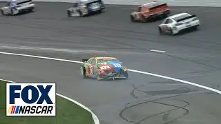 Kyle Busch and Joey Logano Crash NASCAR at Kansas 2013