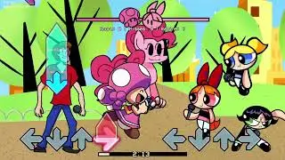 fnf song skibidi but its team toadette vs team powerpuff girls