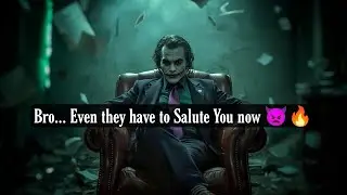 Nah Fam&hellip; They Didn&rsquo;t Rate U 👿🔥Now They&rsquo;re Shook Seeing U Run The Show Joker speech dark motivation