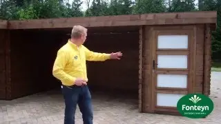 Tuinhuis met overkapping plaatsen | Fonteyn