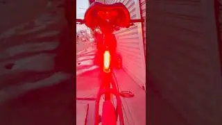 Someone behind will blind of this rear light but it for safety Cateye 450 lumen