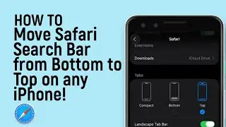 Как переместить панель поиска Safari снизу вверх на любом iPhone [легко]