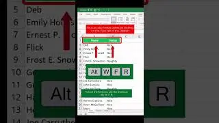 Freeze Panes in #excel