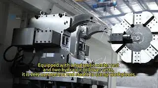Large spindle bore cnc lathe​#cnclathe #heavydutylathe #turningmachine#hydraulic
