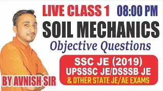 SSC JE 2019-20 CIVIL ENGINEERING | Soil mechanics | Objective questions | By avnish sir | Everexam
