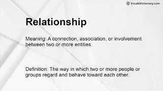 Relationship Meaning