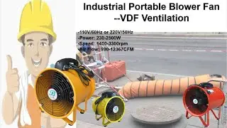 DFV Ventilation Industrial Portable Blower Fan  220V or 110V 12367CFM with High Speed Durable