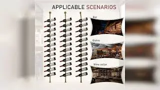 Review: Large Wall Mount Wine Rack, H 72.8inch Wall Mounted Shelves for Bar, Holds 12 Metal Wi...