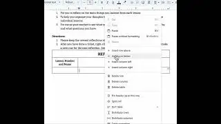 Add row in google docs