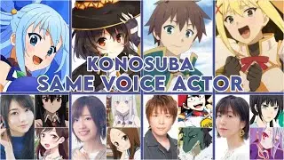 KONOSUBA ALL CHARACTER SAME VOICE ACTOR WITH OTHER ANIME CHARACTER