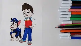 Chase and Ryder - Paw Patrol Coloring Pages