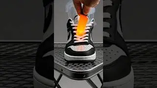 cutting shoes with a hot knife #asmr #experiment #global #slime #vibe #cut #relaxing
