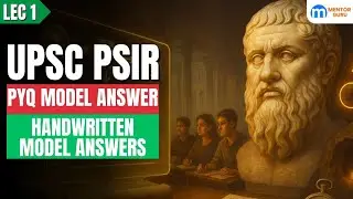 Plato Theory of Forms PYQ Solutions | UPSC Political Science Model Answers 2024 | Lecture 1