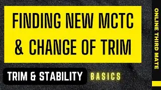Trim & Stability | Finding Moment to change trim by 1 cm & Change of Trim